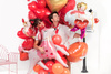 Balony 16'' Serca, Pastel czerwony (1 op. / 6 szt.)