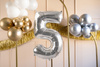 Balon foliowy Cyfra ''5'', 72cm, srebrny