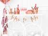 Baner Miss to Mrs, różowe złoto, 18x76cm