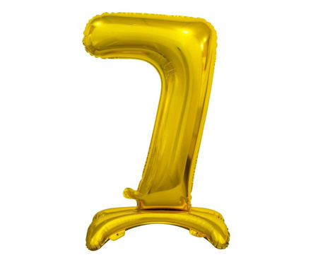 Balon foliowy Cyfra stojąca 7, złota, 74 cm