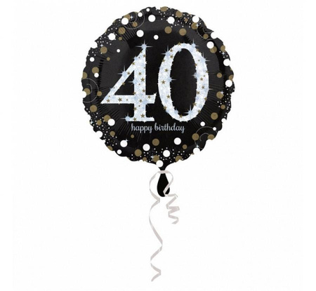 Balon foliowy 18" - "Sparkling Birthday 40"