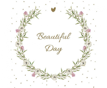 Serwetki papierowe Beautifull Day Flower Wreath, 33 x 33 cm, 20 szt.