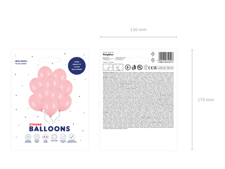 Balony Strong 30cm, Pastel Baby Pink (1 op. / 10 szt.)