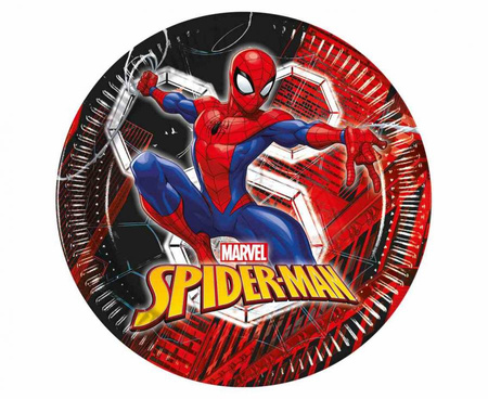 Talerzyki papierowe Spiderman World Of Web, 23cm, 8 szt.