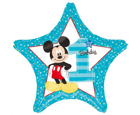 Balon foliowy 18" - "Mickey 1st Birthday"