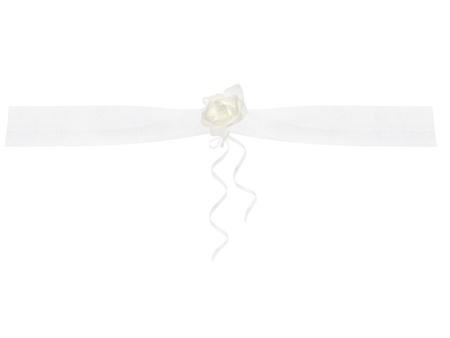 Girlandy z organzy, biały, 1,8m (1 op. / 2 szt.)