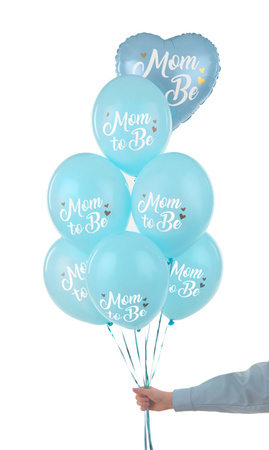 Balony 30 cm, Mom to Be, Pastel Light Blue (1 op. / 6 szt.)