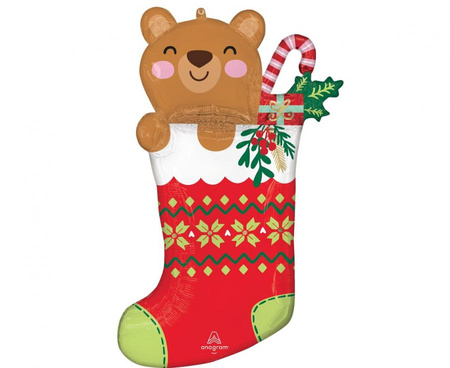 Balon foliowy SuperShape  Christmas Stocking, 55cm w x 81cm
