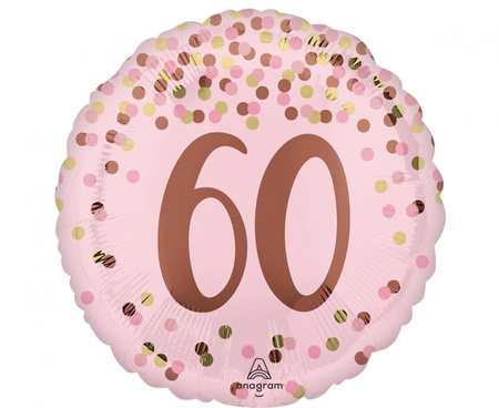 Balon foliowy 18" Pretty pink 60th birthday