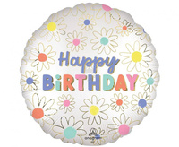 Balon foliowy 18" - STN Daisies Happy Birthday