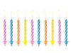 Świeczki urodzinowe, mix, 6cm (1 op. / 10 szt.)