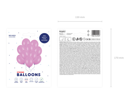 Balony Strong 30cm, Pastel Fuchsia (1 op. / 10 szt.)