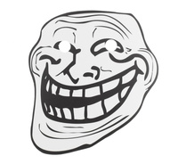 Maska papierowa "Trollface"