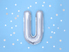 Balon foliowy Litera ''U'', 35cm, srebrny
