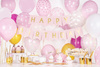 Balony 30cm, Kropki, Pastel Baby Pink (1 op. / 50 szt.)