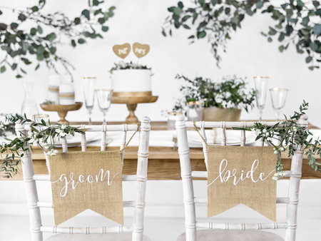 Zawieszki na krzesło Bride Groom (1 op. / 2 szt.)