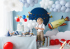 Balonowy topper na tort Samolot, mix, 29 cm