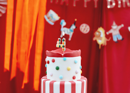 Świeczka urodzinowa Cyfra 4 Romby, 5,5 cm, mix