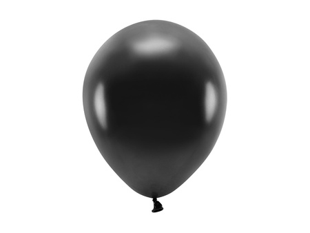 Balony Eco 26cm metalizowane, czarny (1 op. / 10 szt.)