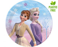 Talerzyki papierowe Frozen 2: Wind Spirit, next generation, 23cm, 8 szt. (plastic-free)