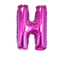 Balon foliowy "Litera H", różowa, 35 cm