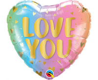 Balon foliowy 18 cali  Love You Ombre and Hearts
