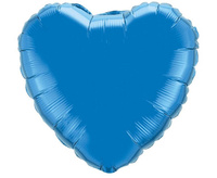 Balon foliowy 18" - "Serce" (niebieskie)
