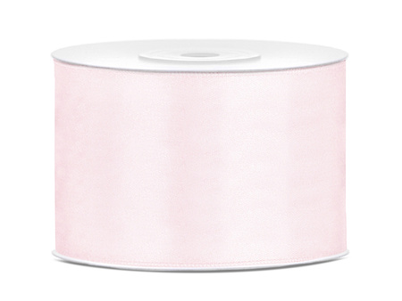 Tasiemka satynowa, j.pudrowy róż, 50mm/25m