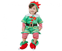 Zestaw dla dzieci Mały Elf (kombinezon, czapka, pasek, buciki), rozm. 92/104 cm