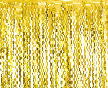 Kurtyna Spirale, metaliczna złota, 100x200 cm