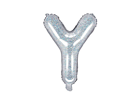 Balon foliowy Litera ''Y'', 35cm, holograficzny
