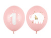 Balony 30 cm, Roczek, Baby pink (1 op. / 50 szt.)