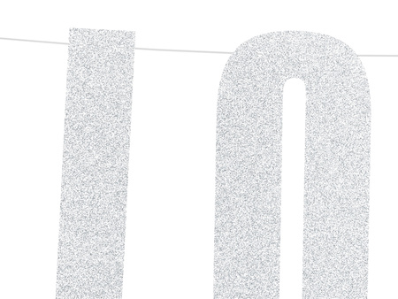 Baner Love, srebrny, 21x55cm