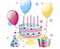 Serwetki papierowe B'day Cake with Balloons, 33 x 33 cm,  20 szt.