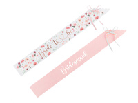 Szarfy Bride to be i Bridesmaid, mix, 76cm (1 op. / 6 szt.)