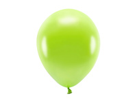 Balony Eco 26cm metalizowane, zielone jabłuszko (1 op. / 10 szt.)