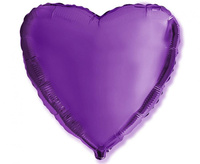 Balon foliowy 18" - "Serce" (fioletowe)