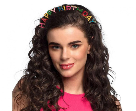 Opaska metalowa 'Happy Birthday'