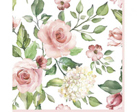Serwetki papierowe Painted Baroque Bouquet on White, 33 x 33 cm,  20 szt.