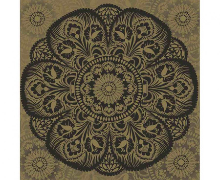 Serwetki papierowe Łowicz Folk Black Cut-out on Gold, 33 x 33 cm,  20 szt.