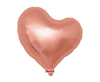 Balon foliowy, serce Sweet 18", Metallic Rose Gold, 5 szt.