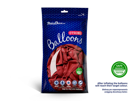 Balony Strong 23cm, Pastel Poppy Red (1 op. / 100 szt.)