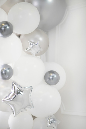 Balony Glossy 12 cm, ciemny srebrny (1 op. / 50 szt.)