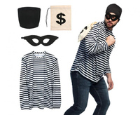 Zestaw dla dorosłych Rabuś ( koszulka, czapka, opaska na oczy, torba), rozm. L/XL