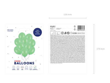 Balony Strong 27cm, Pastel Bright Green (1 op. / 10 szt.)