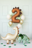 Balon foliowy Cyfra ''2'' Dinozaur, 92cm, mix