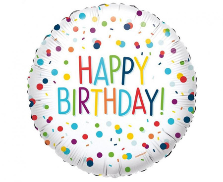 Balon foliowy 18" - Confetti Bday