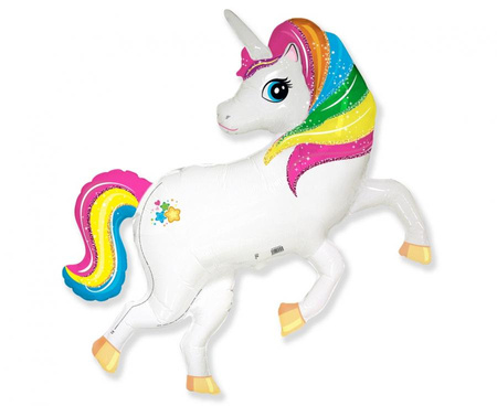 Balon foliowy 24 cale - Jednorożec tęczowy