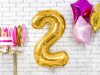 Balon foliowy Cyfra ''2'', 86cm, złoty