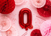 Balon foliowy Litera ''Q'', 35cm, czerwony